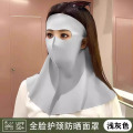 防晒面罩口罩女立体高颜值夏季2025新款防紫外线遮全脸护颈脸基尼 全脸护颈防晒浅灰色1个装