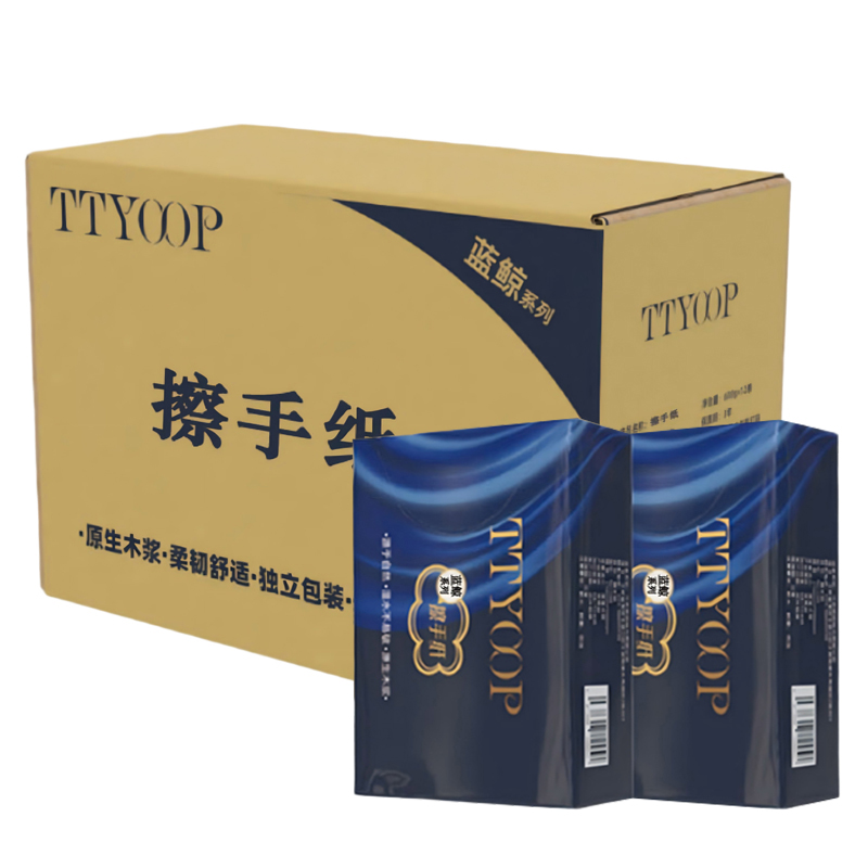 TTyoop 蓝鲸系列 TC-100 210*230mm 20包/箱 擦手纸 (计价单位:箱)高清大图