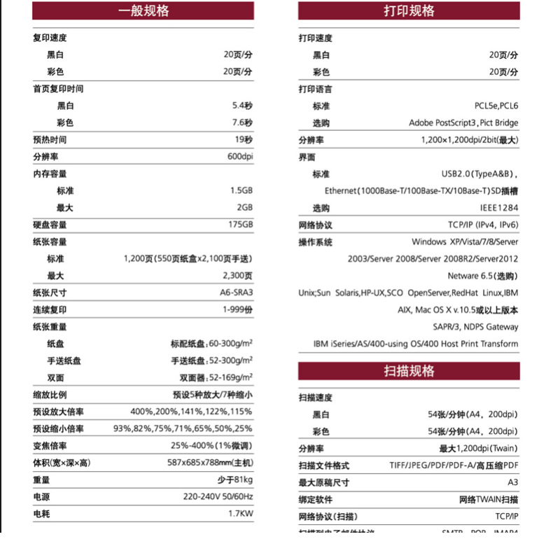 理光(RICOH) MPC2011SP A3/A4彩色网络多功能复合机 打印复印扫描 打印机 复印机 激光一体机