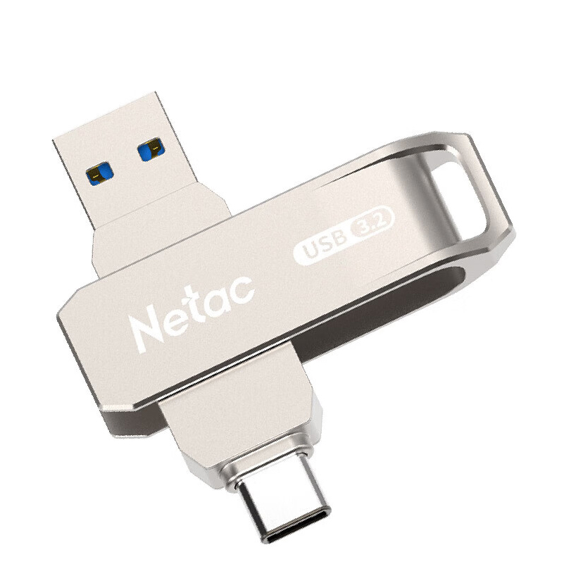 朗科(Netac)G728 多功能接口U盘 Type-C+USB3.2 128GB 银色(计价单位:个)高清大图