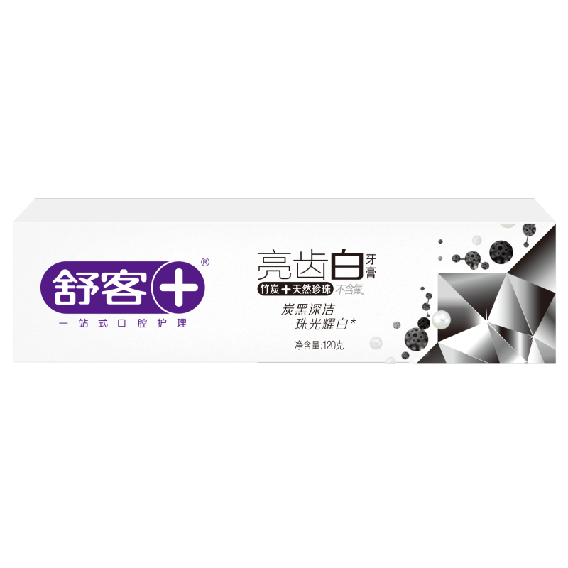 舒客舒克青竹晶盐牙膏120g 美白去口臭去牙渍清火护龈清新口气