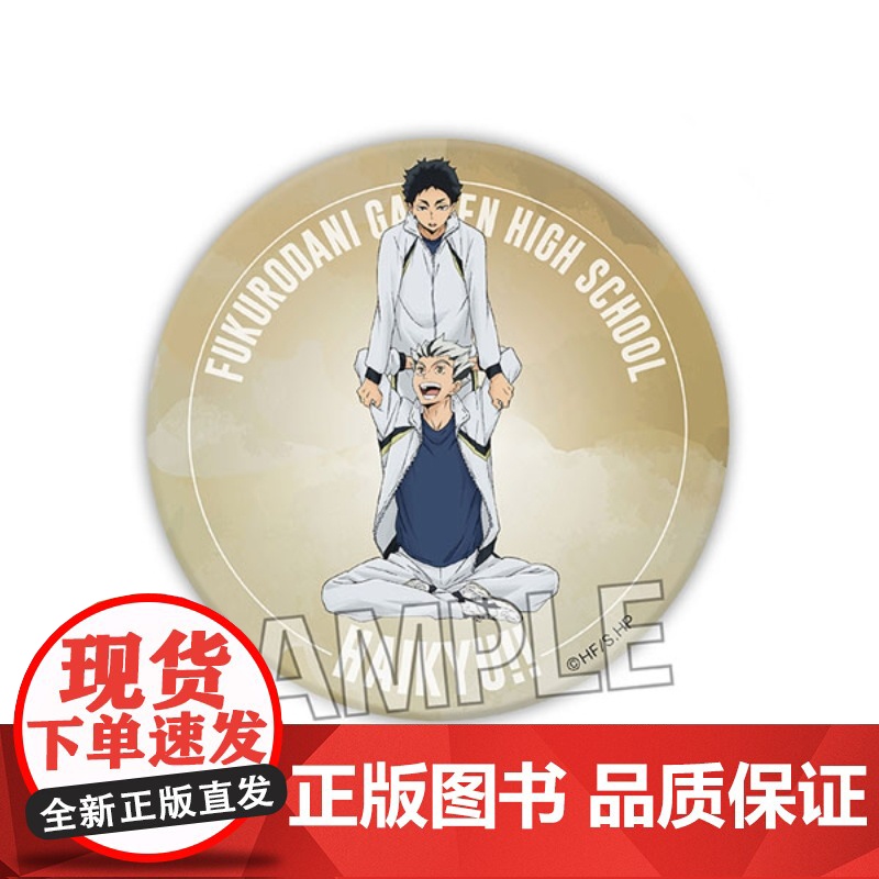 [正版日谷]排球少年 热身运动 训练 双人闪闪吧唧徽章高清大图