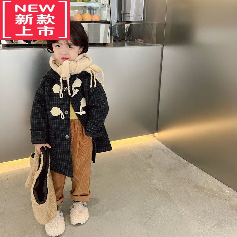 可莉允女童灯芯绒裤2022冬季新款儿童加厚保暖休闲裤宝宝加绒裤子保暖裤图片