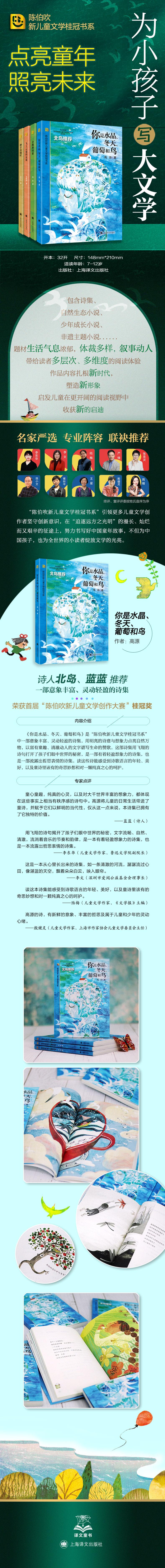 你是水晶、冬天、葡萄和鸟(陈伯吹新儿童文学桂冠书系)高清大图
