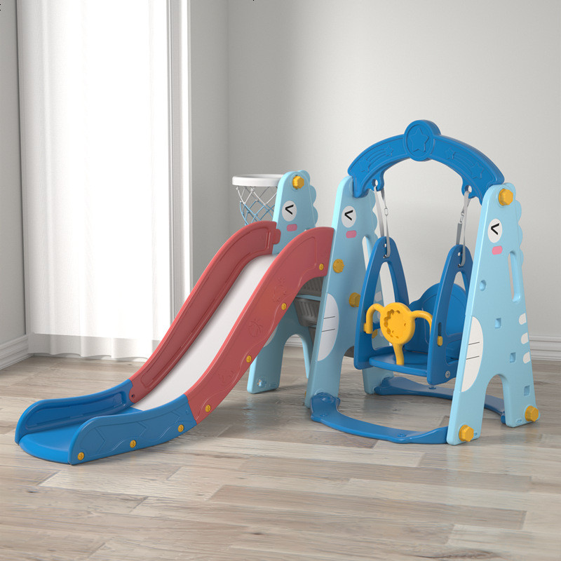 儿童滑滑梯秋千组合室内家用小型游乐园三合一幼儿园宝宝滑梯加厚参数