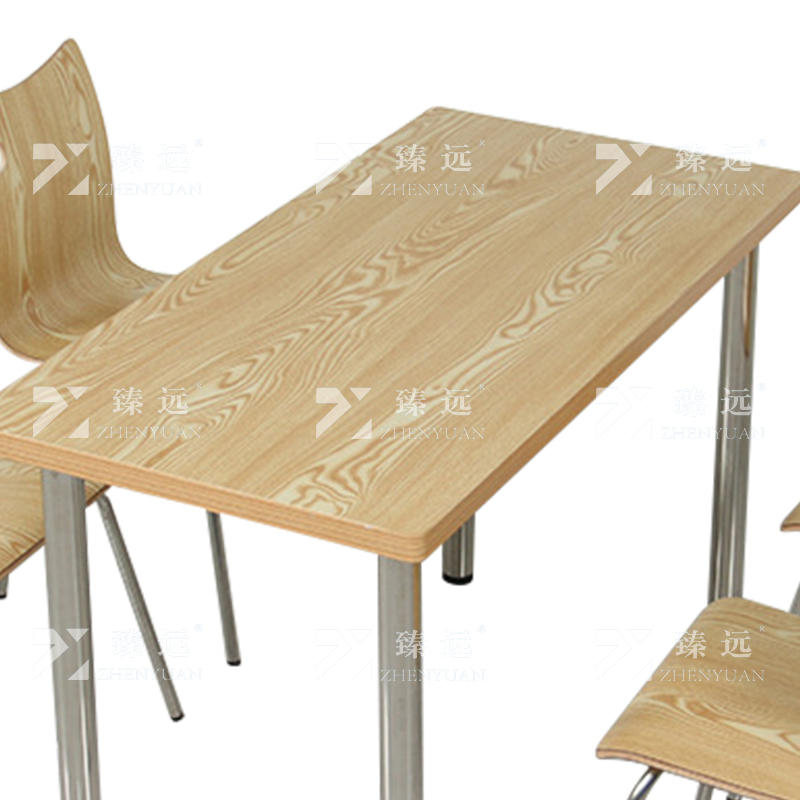 臻远 ZY4040840 餐桌椅组合学校食堂桌椅一桌四椅高清大图