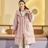 [1.5折价231元]唐狮羽绒服中长款新款韩版连帽毛领时尚百搭长袖外套潮