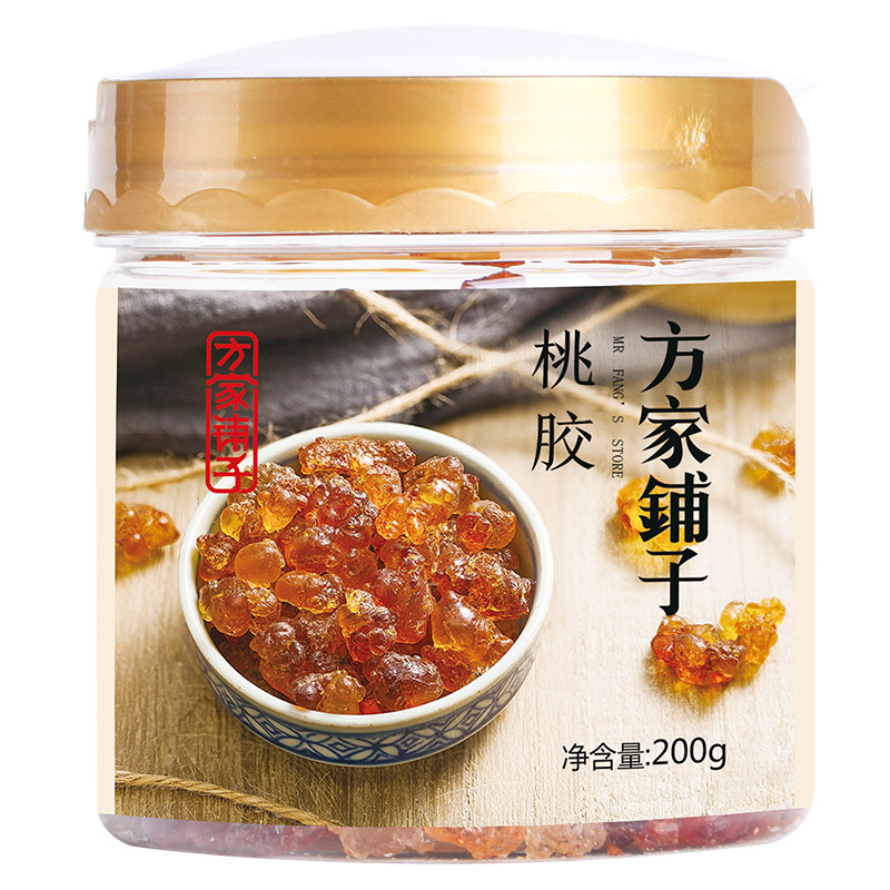 方家铺子 桃胶200g/袋 桃花泪桃树胶 皂角米山珍干货莲子雪燕银耳伴侣