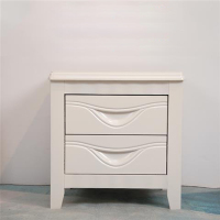 峰汇园床头柜简约现代卧室床边储物柜升级款白色50*41*50cm