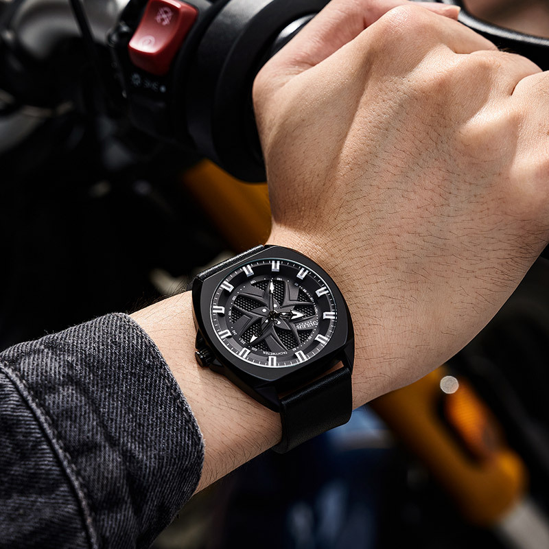 聚利时韩国时尚潮男绅士夜光防水活力石英男表运动手表jah138