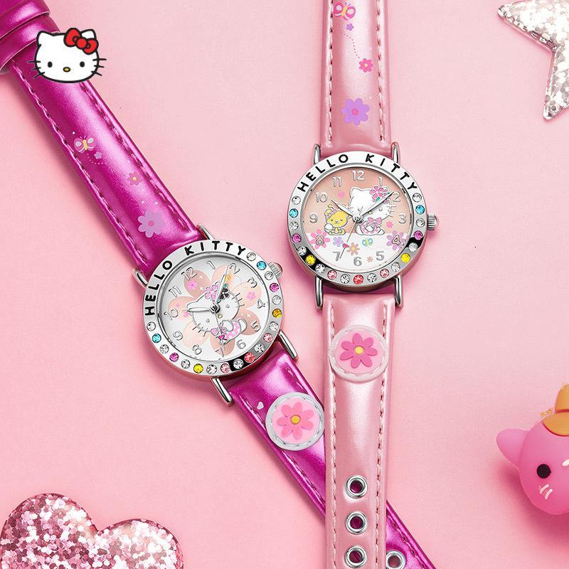 hellokitty儿童手表女指针式卡通幼儿凯蒂猫孩小学生女童手表防水