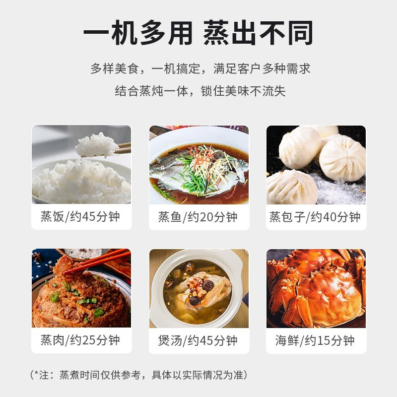 松氏 蒸饭柜商用蒸箱食堂蒸饭车智能电蒸柜蒸饭机蒸炉蒸包机标准用电10盘220V高清大图