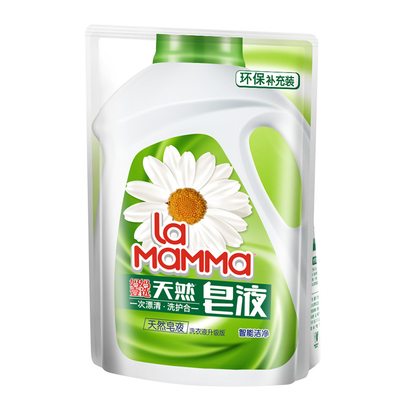 妈妈壹选天然皂液(智能洁净洗衣液)三袋装机洗500g*3 威露士出品