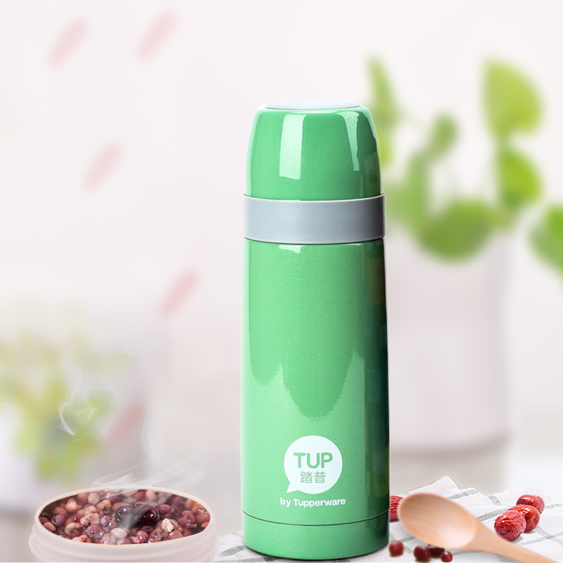 特百惠（Tupperware）不锈钢真空杯保温杯便携男女士水杯 350ML艾草绿