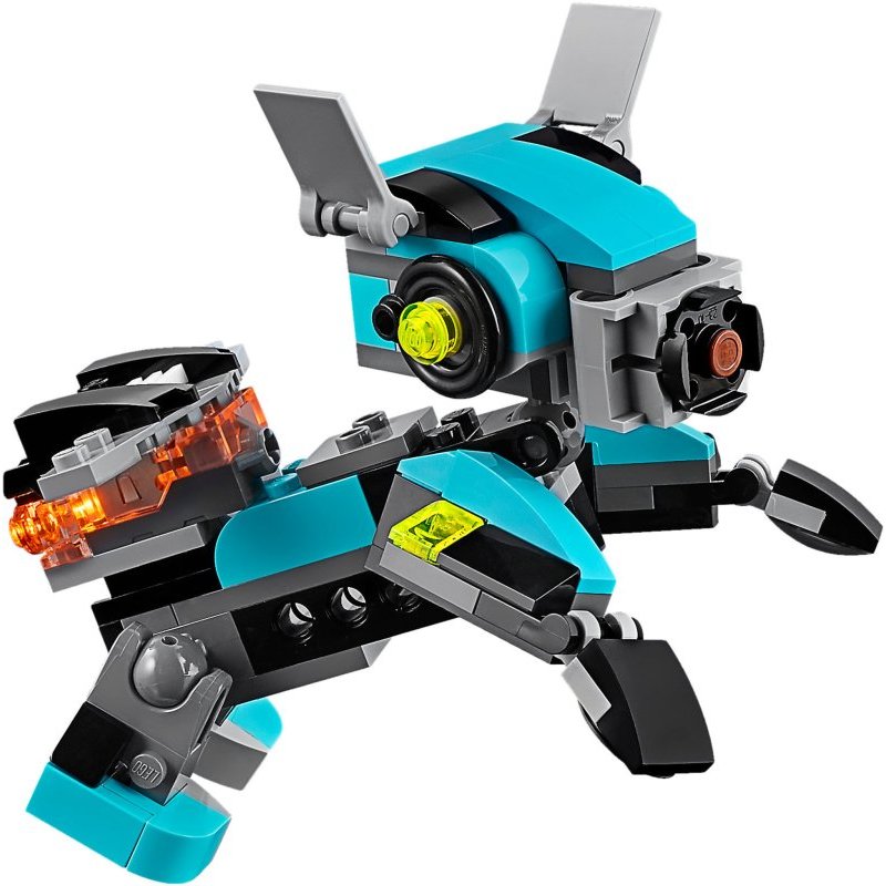 乐高(LEGO)Creator 创意百变31062 机器人探险家 205块积木塑料玩具 7-12岁 200块以上