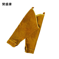 樊盛康 牛皮电焊护袖 防火花防烫耐磨工业工作袖套 60cm长 双