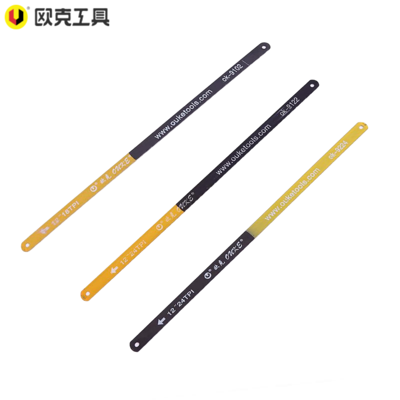 欧克 锯弓替换锯条钢锯架用300mm 柔性24牙OK-9122/根高清大图