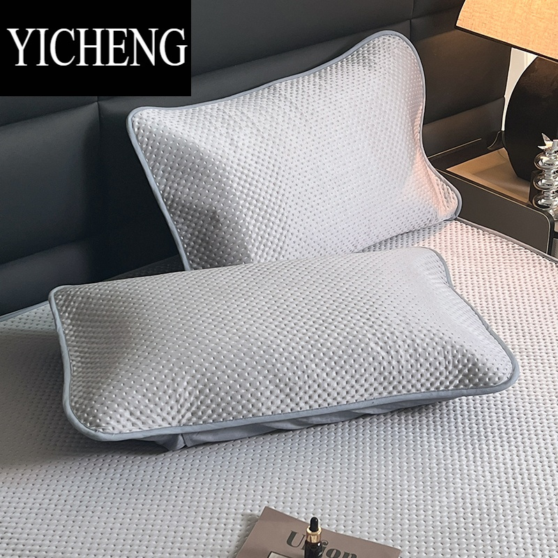YICHENG2023新款夏天豆豆冰丝凉席床笠款三件套可机水洗夏凉垫空调软席子