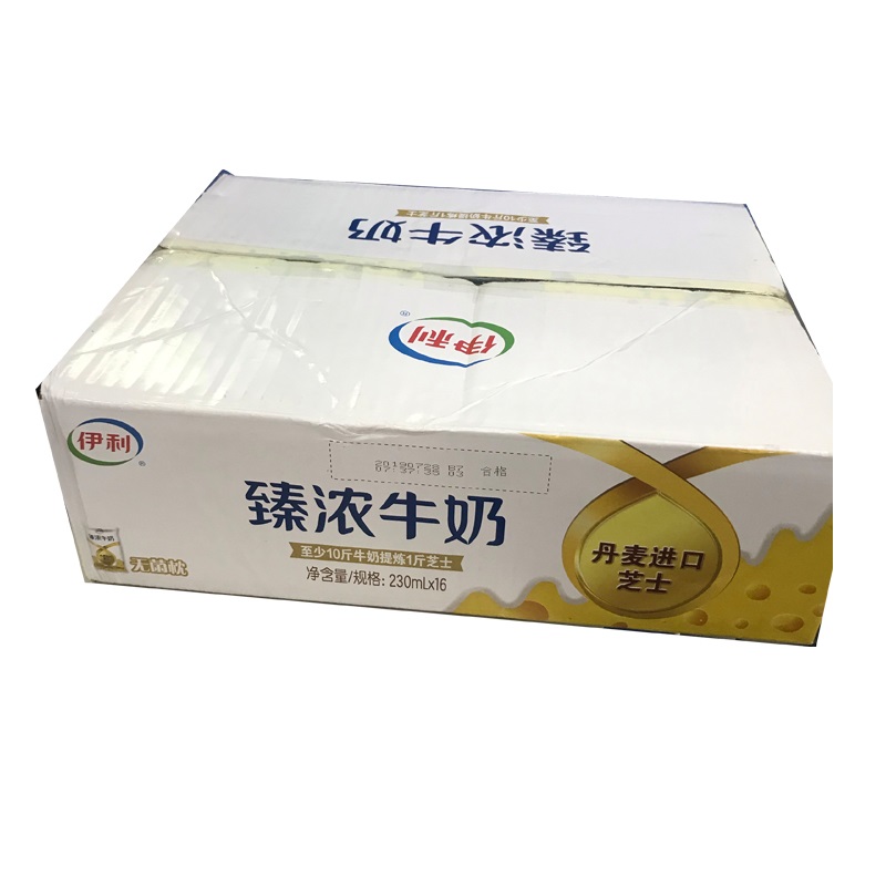 整提伊利臻浓牛奶芝士枕230ml16袋