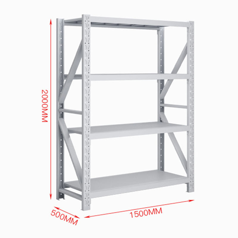 慧采云 中型货架承重150-200kg-1500*500*2000mm货架仓储置物架储物架四层高清大图