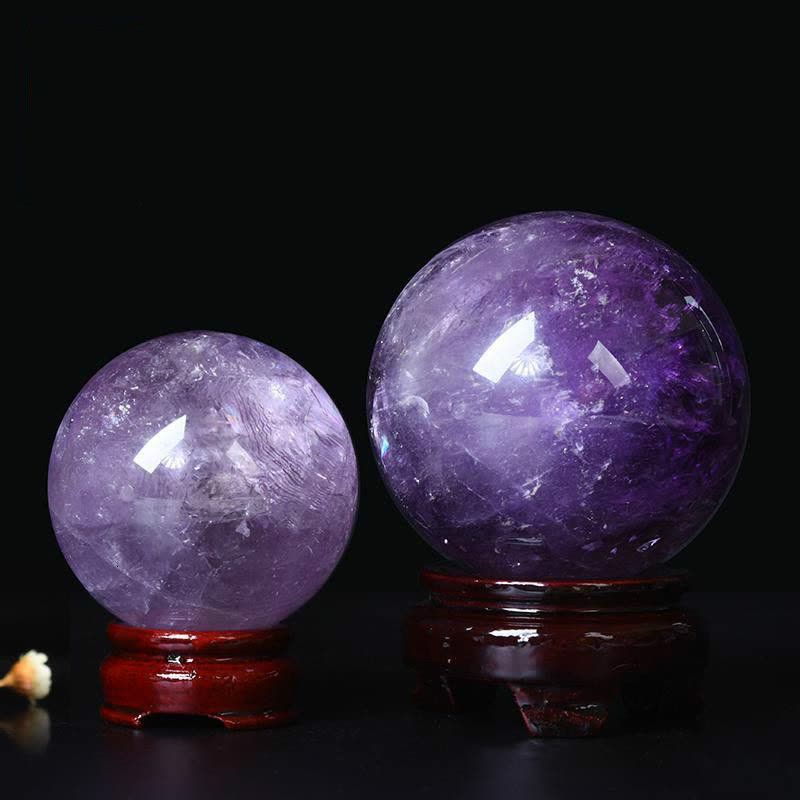 美帮汇紫水晶球摆件 球客厅家居装饰品巴西原石打磨图片