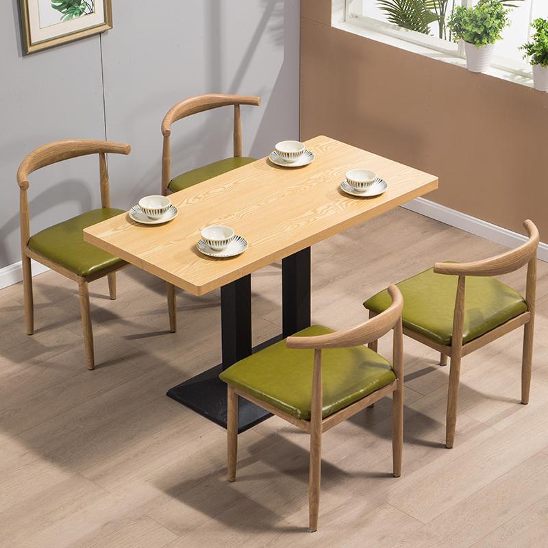 肃音餐桌012 快餐桌椅组合 早餐饭店小吃汉堡面馆工厂食堂桌椅组合