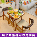 紫叶林顿桌椅餐桌岩板茶桌椅组合小户型带电磁炉火锅阳台小茶桌