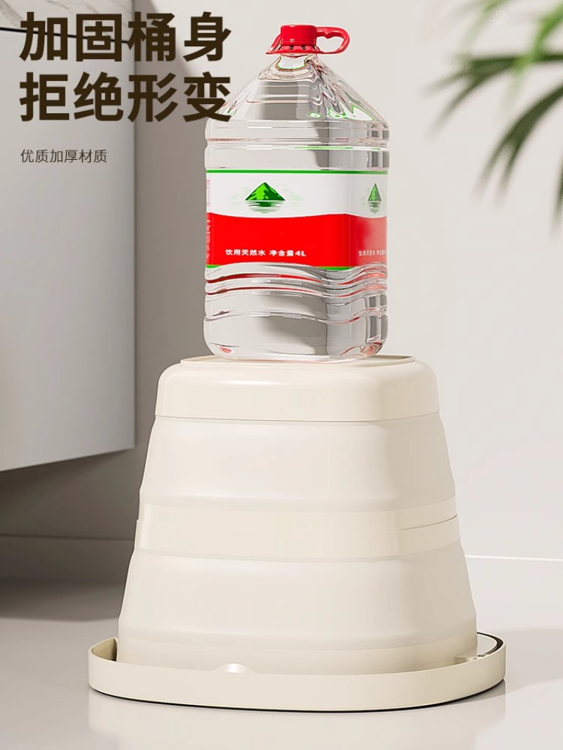 直隶旺牌 折叠水桶家用大容量学生宿舍手提桶车载户外钓鱼旅行便携式泡脚桶 个高清大图