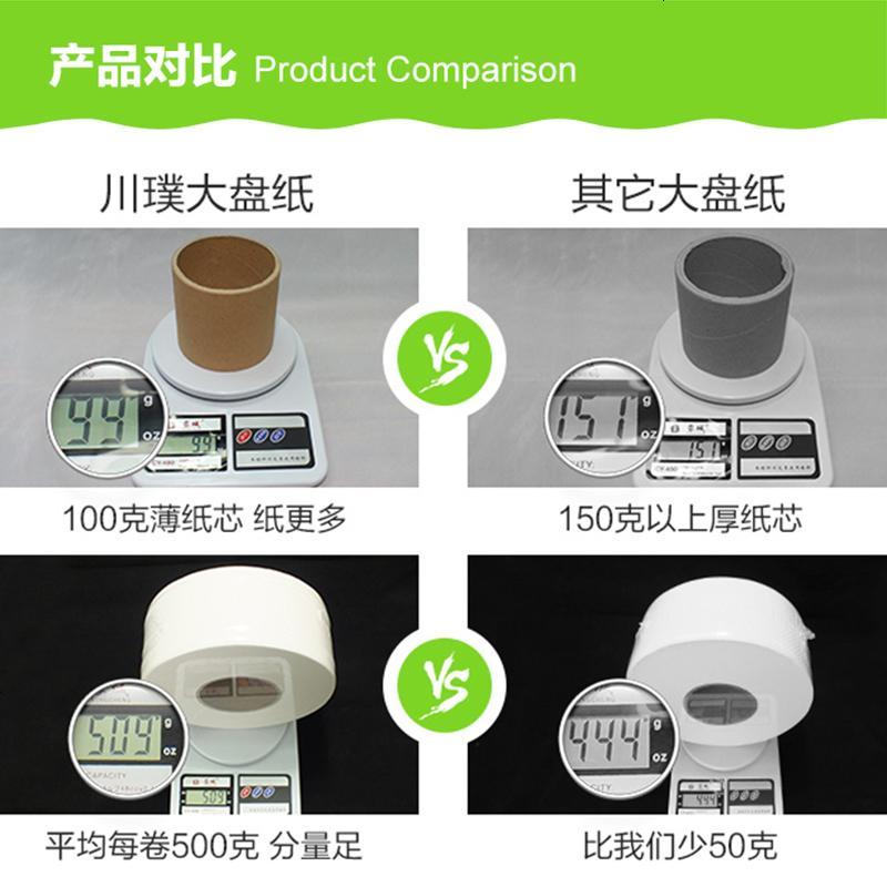 三层大厕纸卫生纸卷筒纸巾酒店厕所卫生间公用大盘纸整箱卷纸