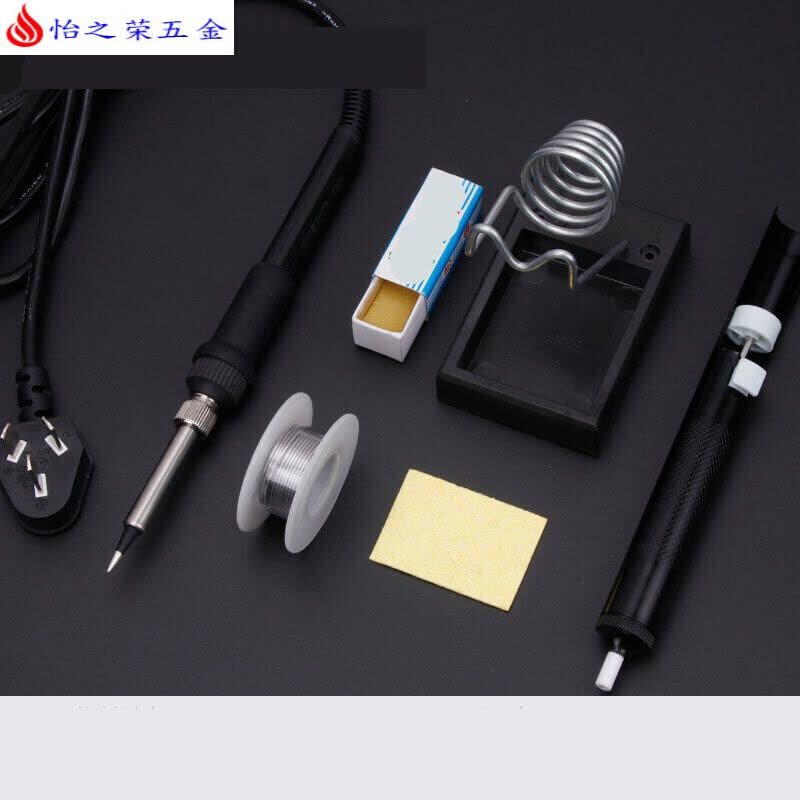 恒温电烙铁套装家用电子维修可调温电洛铁焊锡锡焊焊接工具电焊笔 60W内热套餐二图片