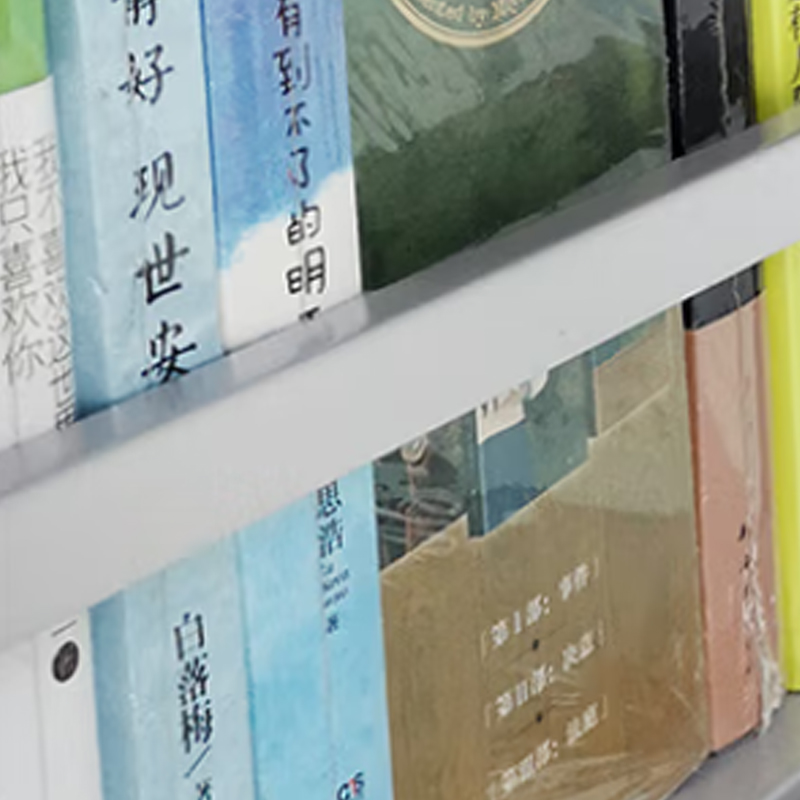 臻远6层钢制书架单面一列五组白色ZY-SJB-05高清大图