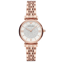 阿玛尼(EMPORIO ARMANI)手表欧美品牌女士石英表满天星AR11244 镶钻时尚钢带雅致手表女佟丽娅同款