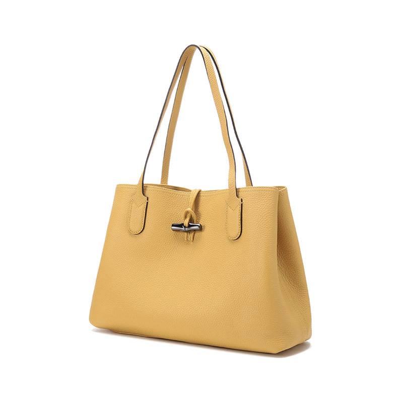 longchamp珑骧女士roseau系列牛皮中号手提单肩包2686968