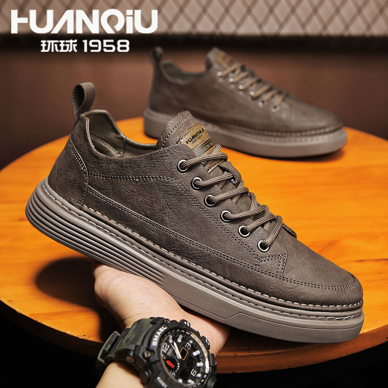 环球正品男鞋春夏高档休闲鞋英伦风舒适减震百搭潮流运动鞋男板鞋