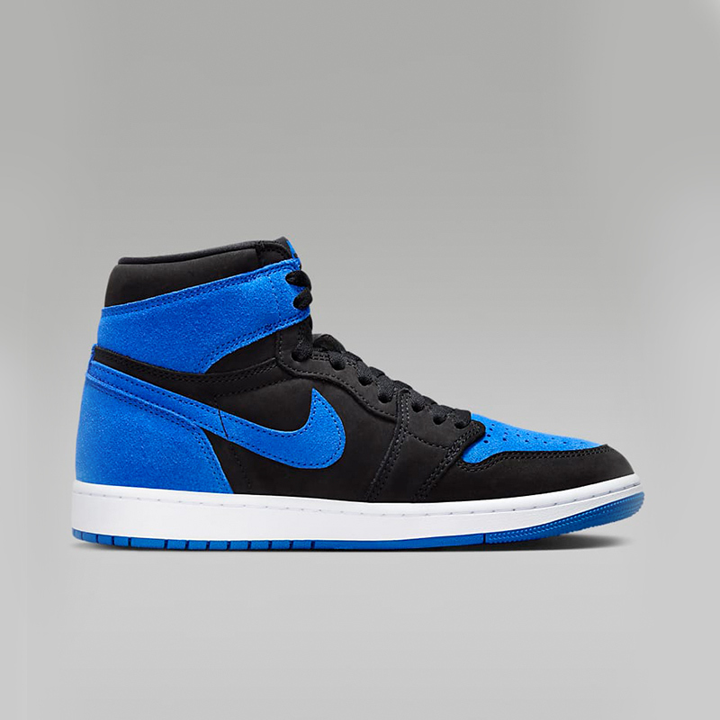 耐克男鞋jordan 1 aj1 皇家蓝 翻毛皮 高帮复古篮球鞋dz5485-042