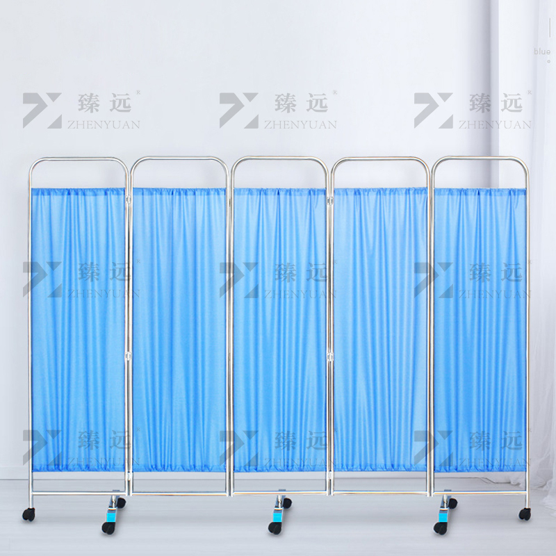 臻远 ZY-PF03 医用屏风隔断移动折叠折屏带轮客厅美容院遮挡布艺折屏 常规款五折