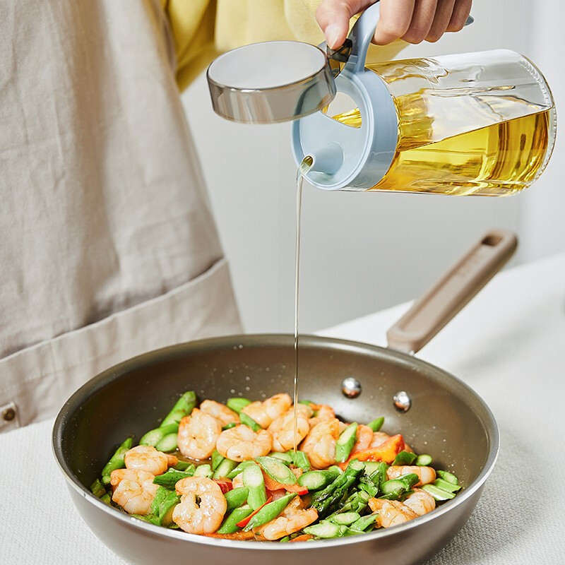 苏泊尔玻璃油壶油瓶防漏家用装油瓶酱油醋瓶倒油瓶厨房用品小油罐KG64AB50