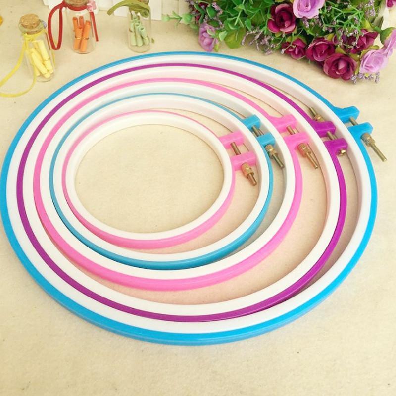 小号绣绷彩色绣圈可节卡绣绷十字绣工具-28cm