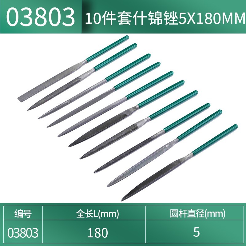 世达 03803 10件套什锦锉5x180MM高清大图