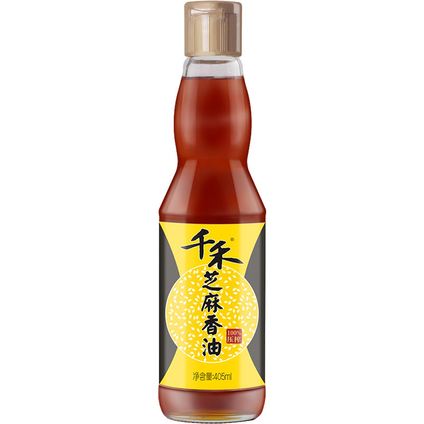 千禾芝麻香油405ml调味油凉拌菜小磨香油瓶装家用四川特产高清大图