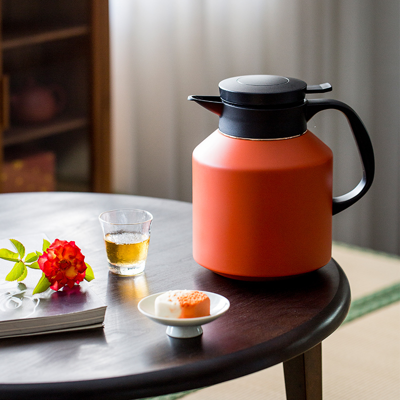 粉色 - 冷水壶2.2L+4杯+沥水盘 烧闷壶泡茶养生茶叶壶茶保暖便携焖茶壶办公茶具闷泡保温杯办公室