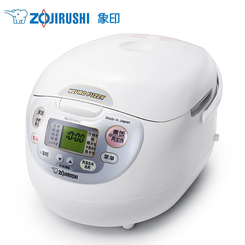 象印(ZO JIRUSHI)电饭煲NS-ZCH10HC 合金内胆三维立体加热微电脑可预约功能3L电饭锅4-6人份 白色