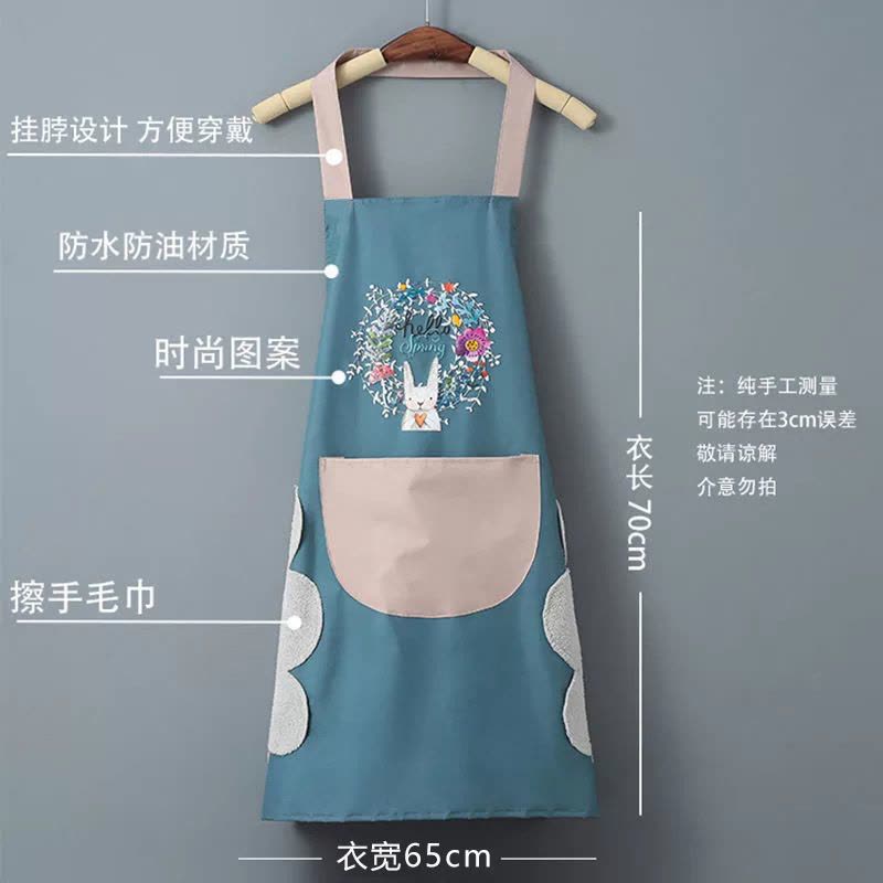 围裙家用厨房女防水防油污工作服夏季男士网红同款日式防水罩衣图片
