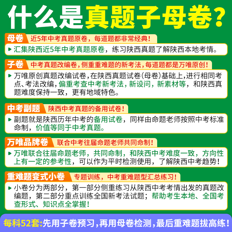 [历史]1本 陜西省 [正版]西安发货-2024陜西中考真题试卷真题子母卷语文数学英语物理化学政治历史道法真题试卷全套九高清大图