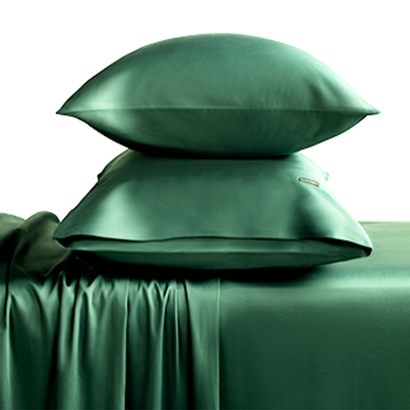 婵思 60S经典长绒棉纯色橄榄绿四件套 橄榄绿高清大图