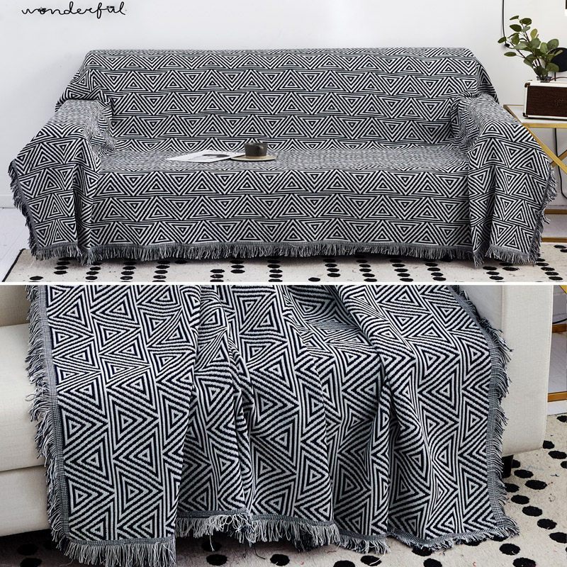 家柏饰(CORATED)北欧色沙发巾沙发布全盖毯子单简约沙发套沙发垫盖布罩 迷途【】 230*340cm
