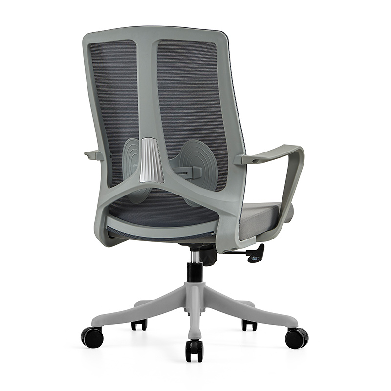 初嘉CJ-7037办公椅转椅电脑椅网布学习椅中背职员椅 灰框高清大图
