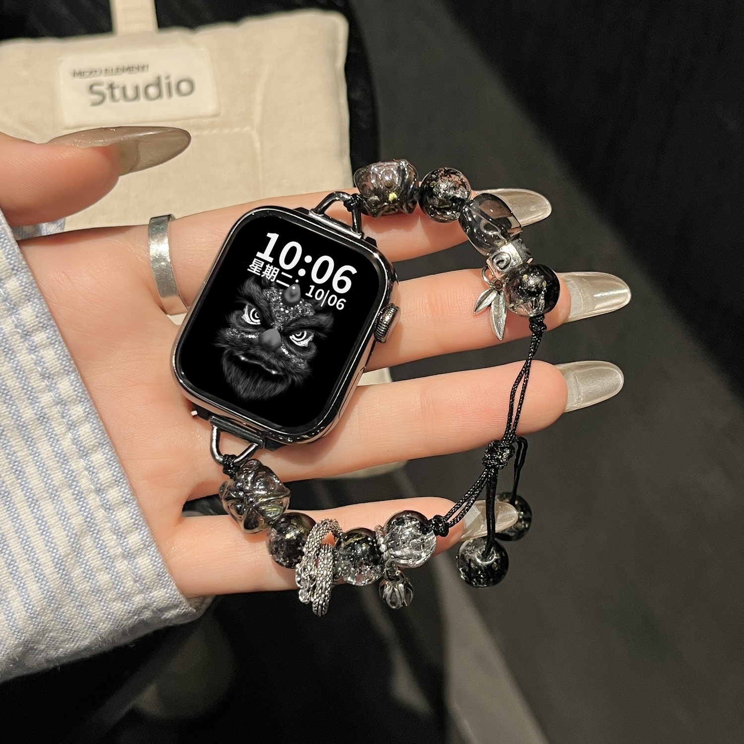 适用红米手表5表带磁吸滑扣编织尼龙回环手表带REDMI Watch5腕带3139B 醒狮 4