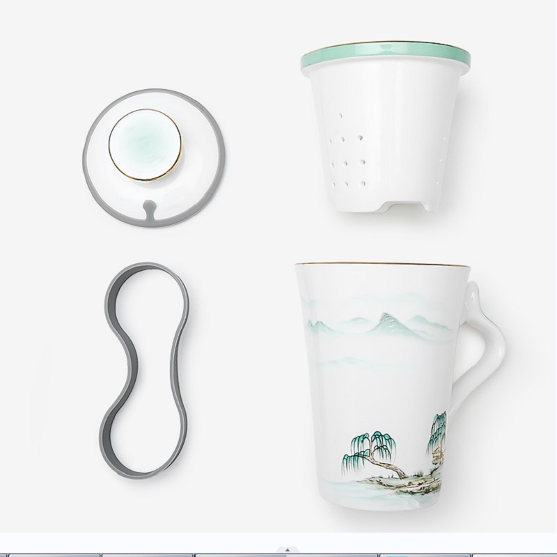玛戈隆特 西湖盛宴滤茶杯旅行三件套装 400ml 1.94.44307高清大图