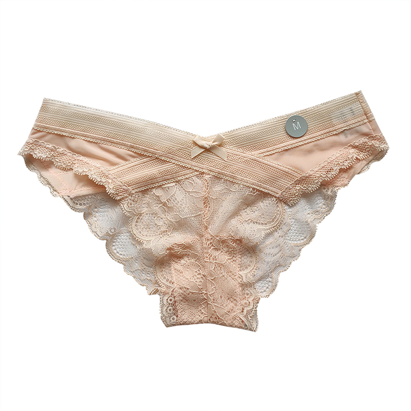 ideamini3送1 欧美蕾丝t裤女内裤 性感超柔半透 骚棉内档丁字裤内裤